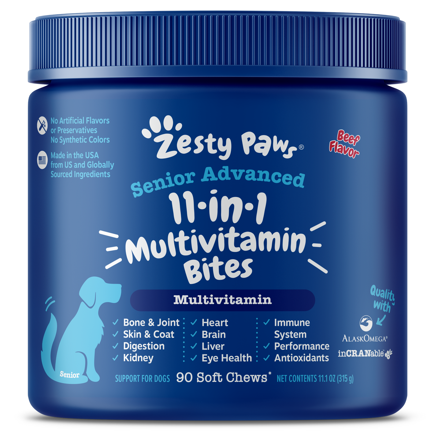 Senior Advanced 11-in-1 Multivitamin Bites