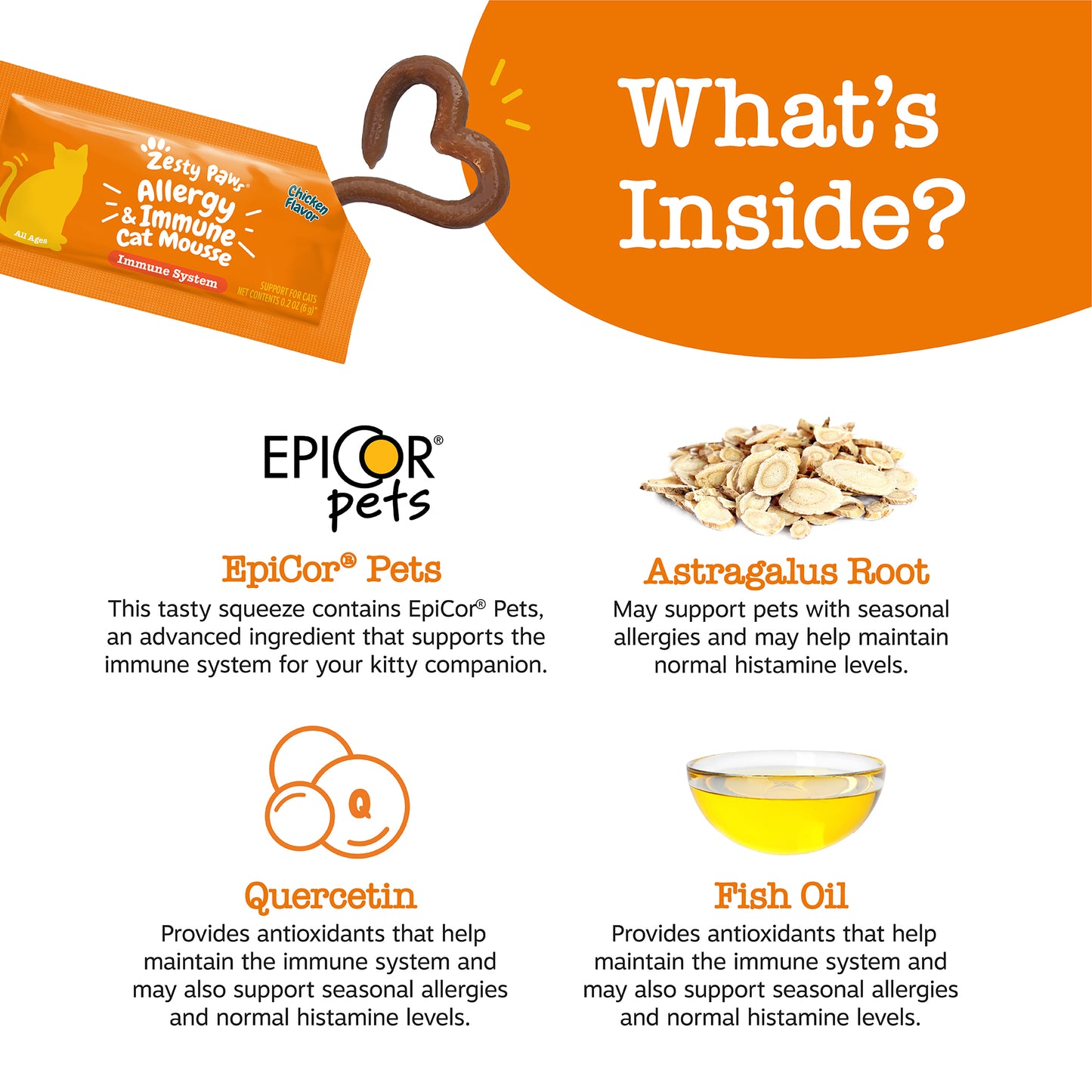 Zesty Paws Cat Mousse Allergy & Immune, Chicken, 14ct Pouch
