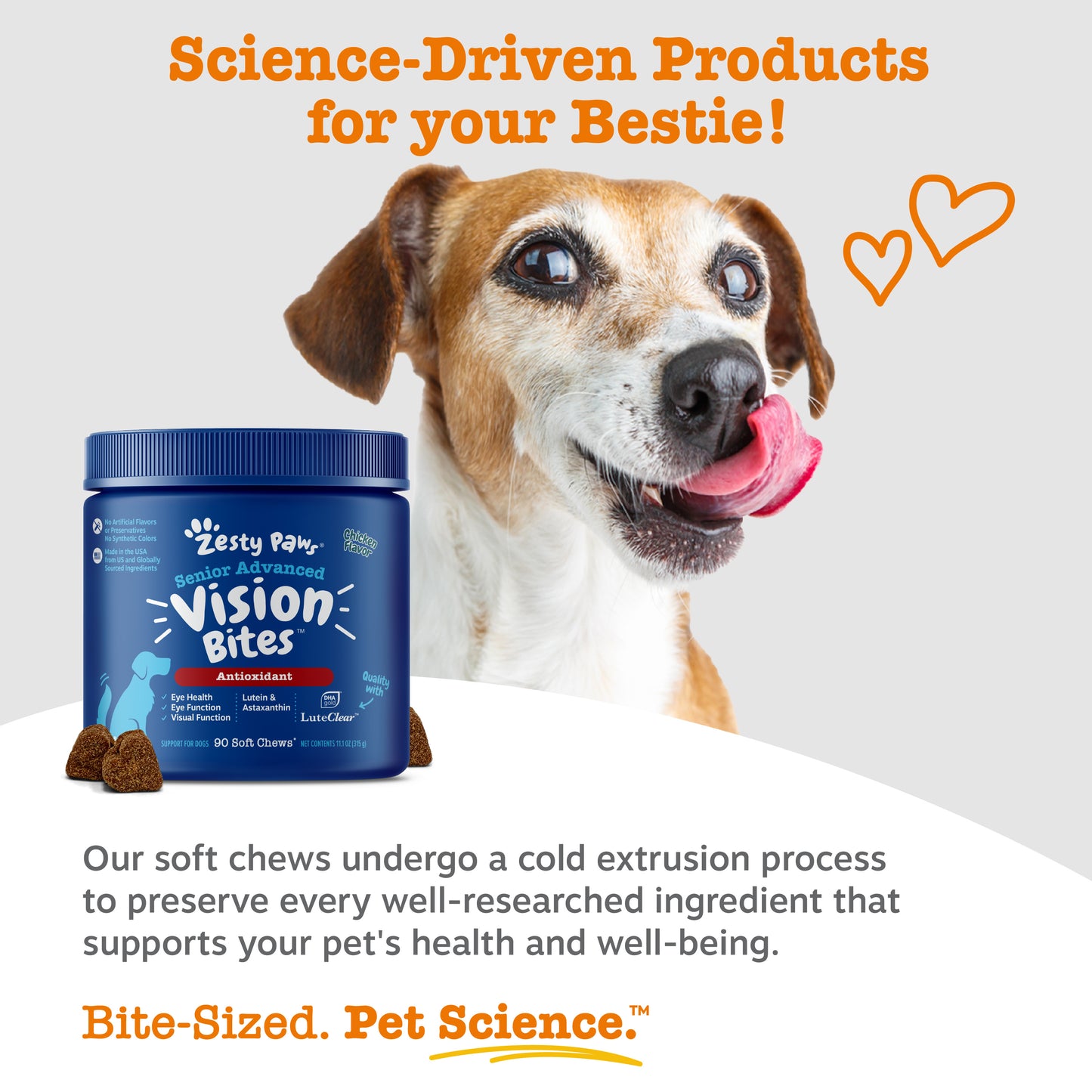 Zesty Paws Senior Advanced Vision Bites (Chicken) for Senior Dogs