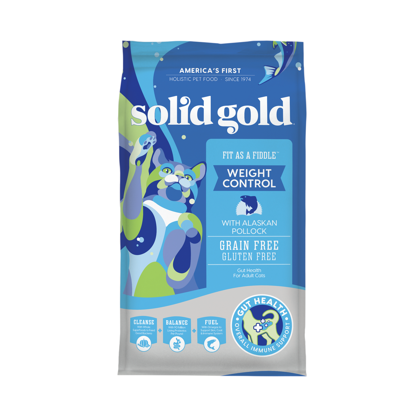Solid Gold Fit AS A Fiddle Pollock Grain Free 3LB/12LB Cat Food