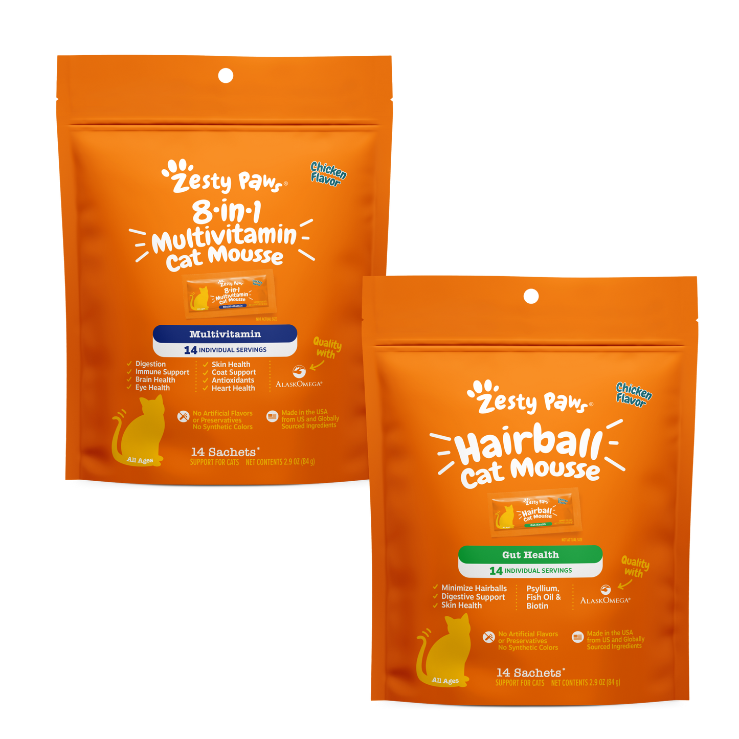 Purr-fect Health Bundle Cat Mousse Supplement (8-in-1 Multivitamin & Hairball)