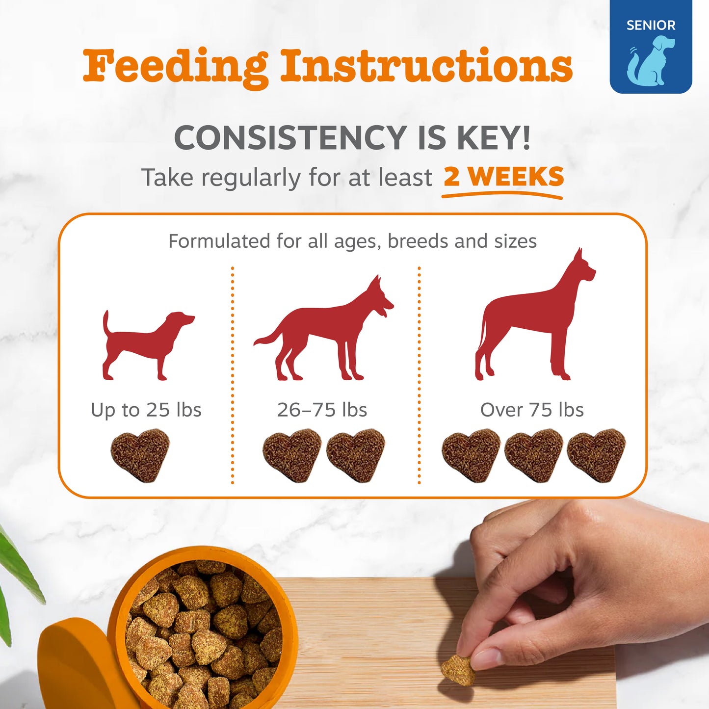 Zesty Paws Senior Advanced Vision Bites (Chicken) for Senior Dogs