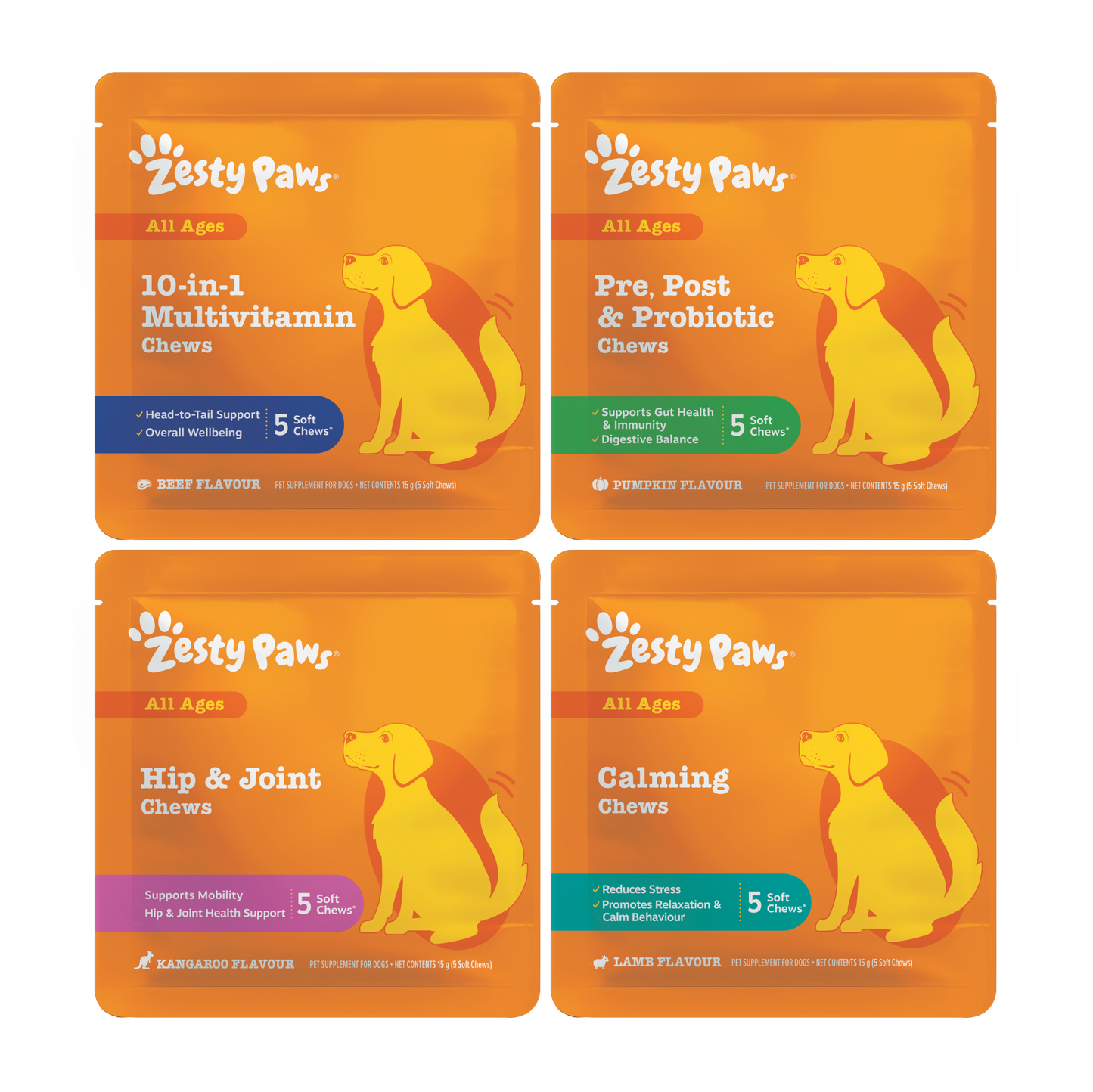 Zesty Paws Advanced Chews Sample Sachet, Dog Supplement 5ct