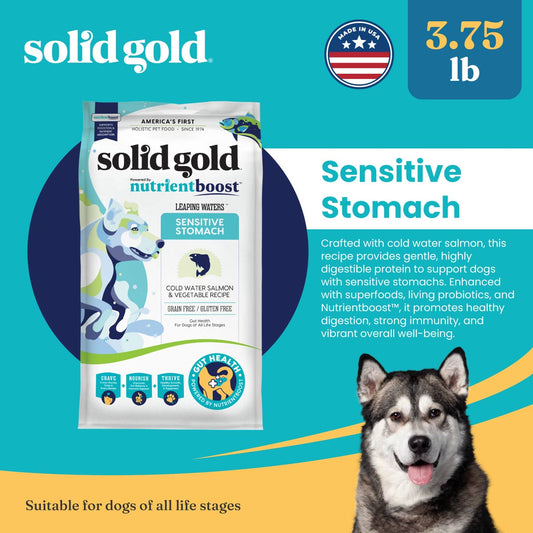 Solid Gold Nutrient Boost Leaping Waters Salmon GF 3.75LB/1.7KG Dog Food