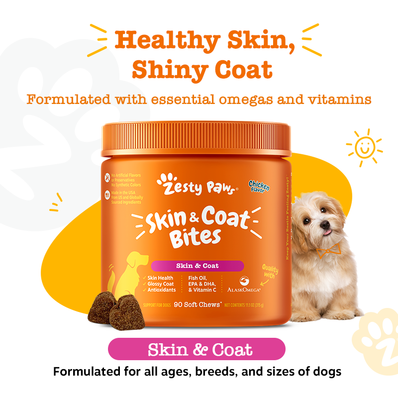 Zesty Paws Inside-out Bundle (Skin & Coat, Urinary Tract & Probiotic Bites 90ct)