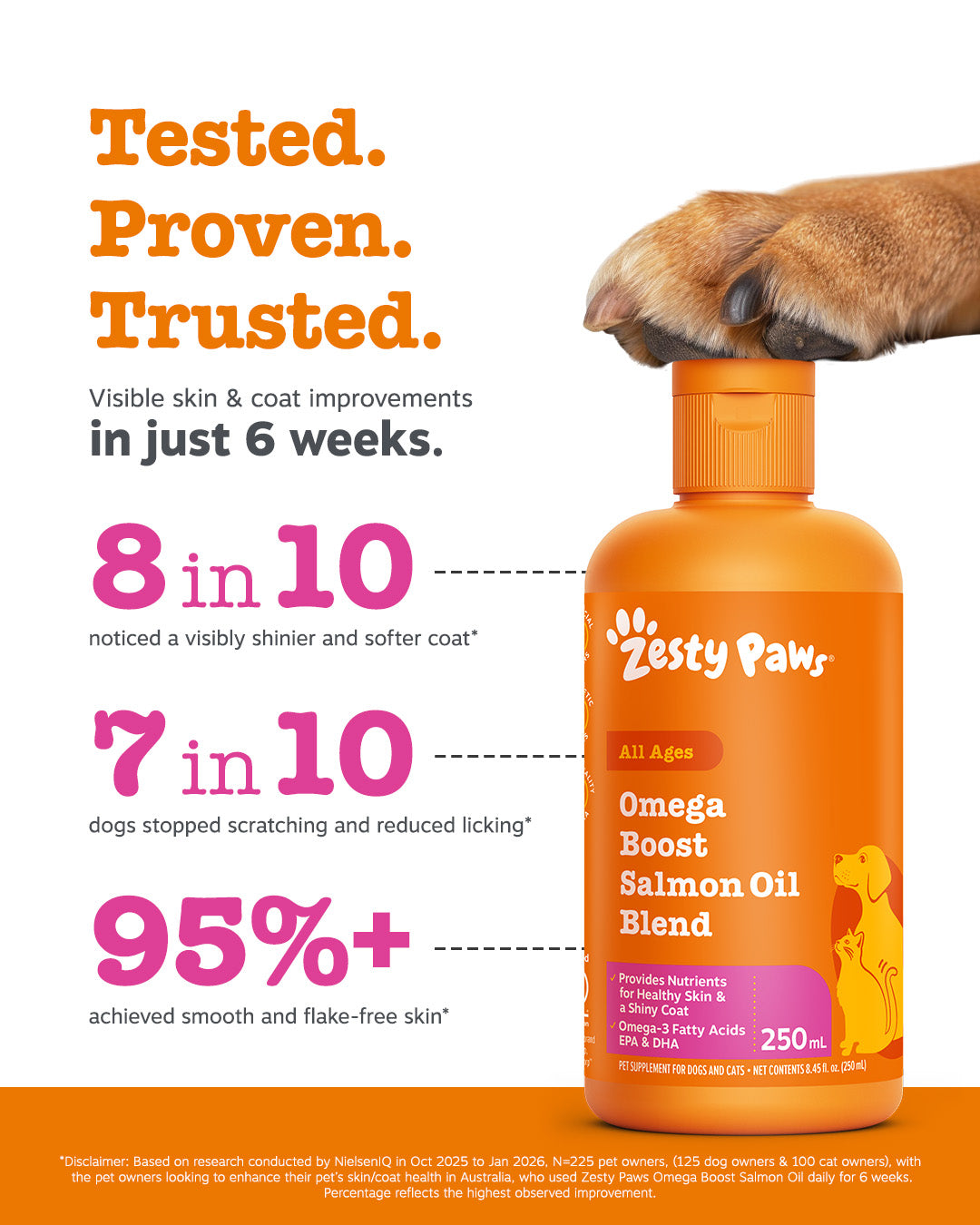 Zesty Paws Omega Boost Salmon Oil Blend 500ML (3× more Salmon Oil)