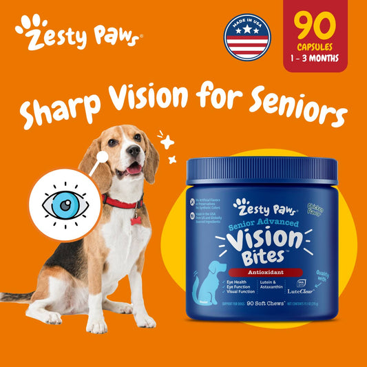 Zesty Paws Senior Advanced Vision Bites (Chicken) for Senior Dogs